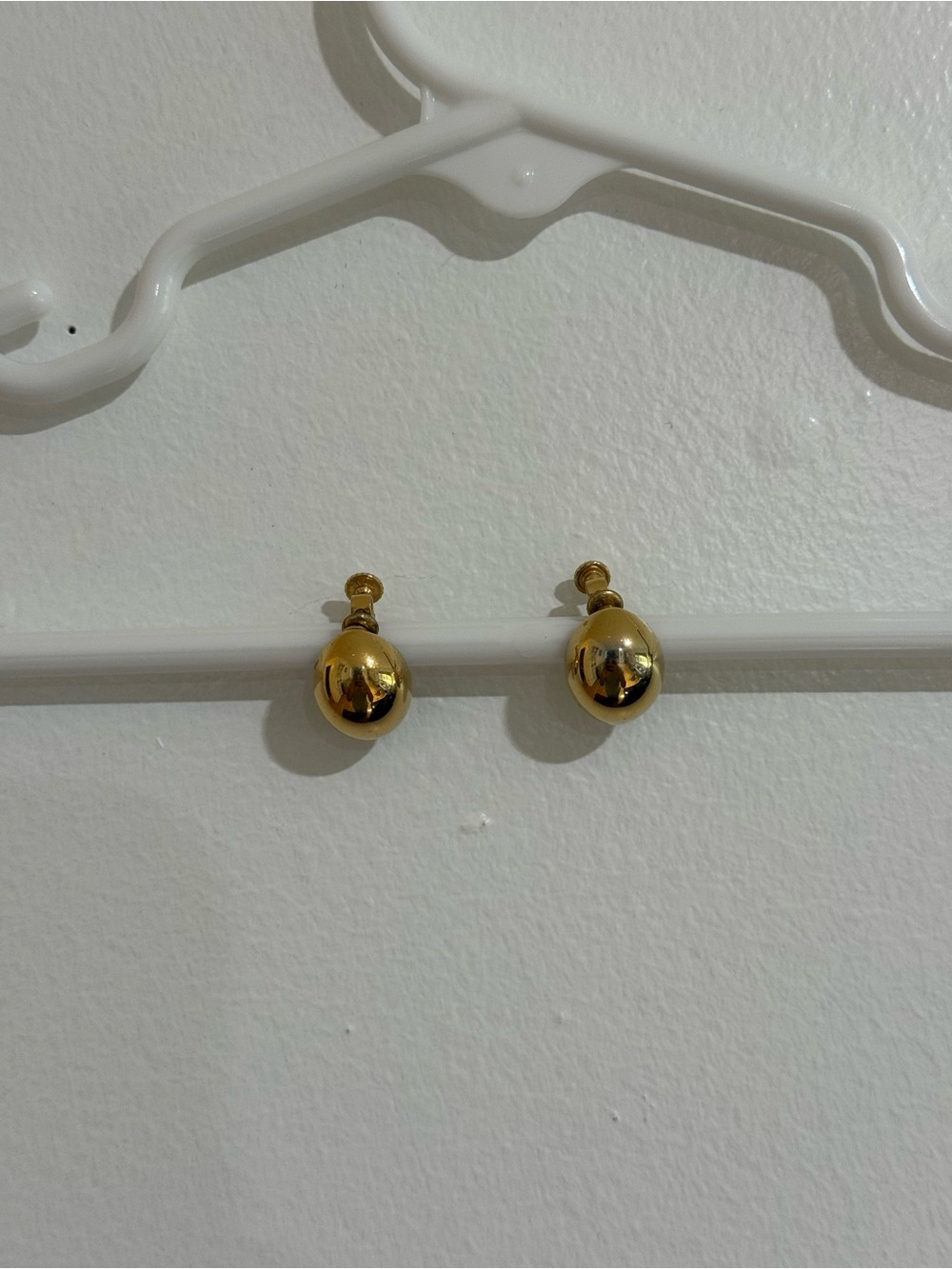 Vintage Signed Napier Gold Tone Dome Clip-On Earrings